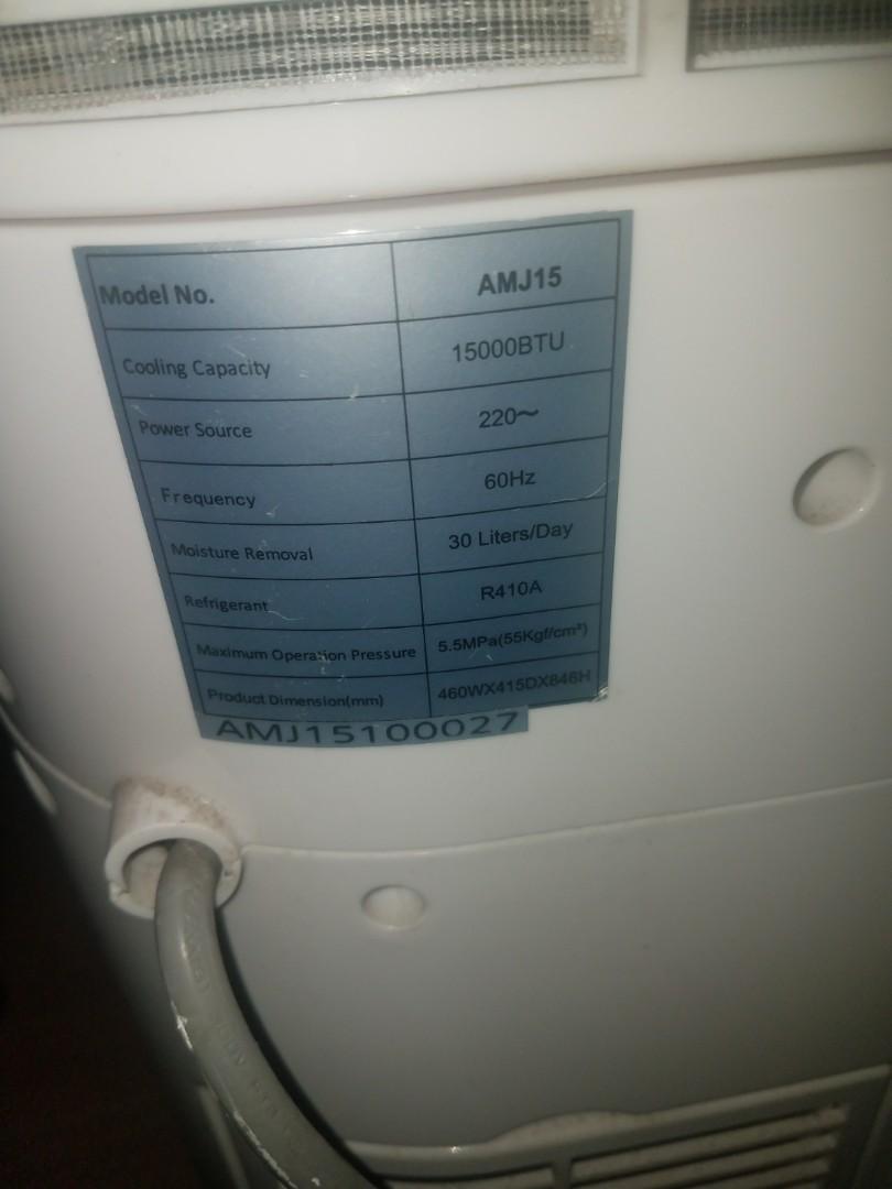 2HP Portable Airconditioner 15000 BTU/hr Cooling Capacity, TV & Home