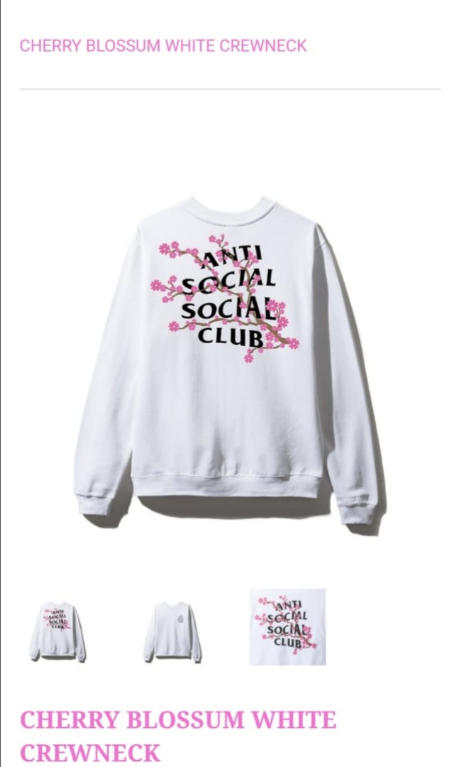 anti social social club sakura hoodie