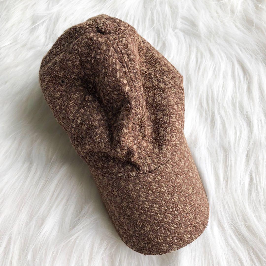 Authentic DKNY Monogram Classic Brown Cap Hat Women s Fashion