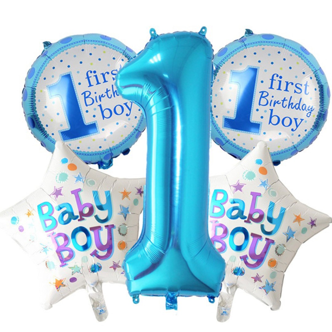Baby Boy 1st Birthday Balloon Set 5pcs Design Craft Others On