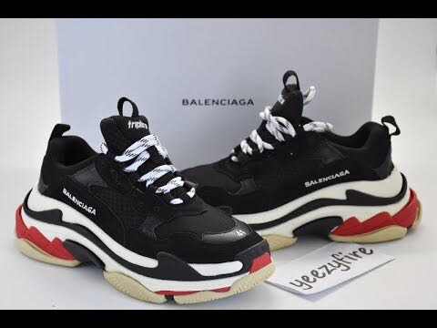 Balenciaga Triple S Bred, Men's Fashion 