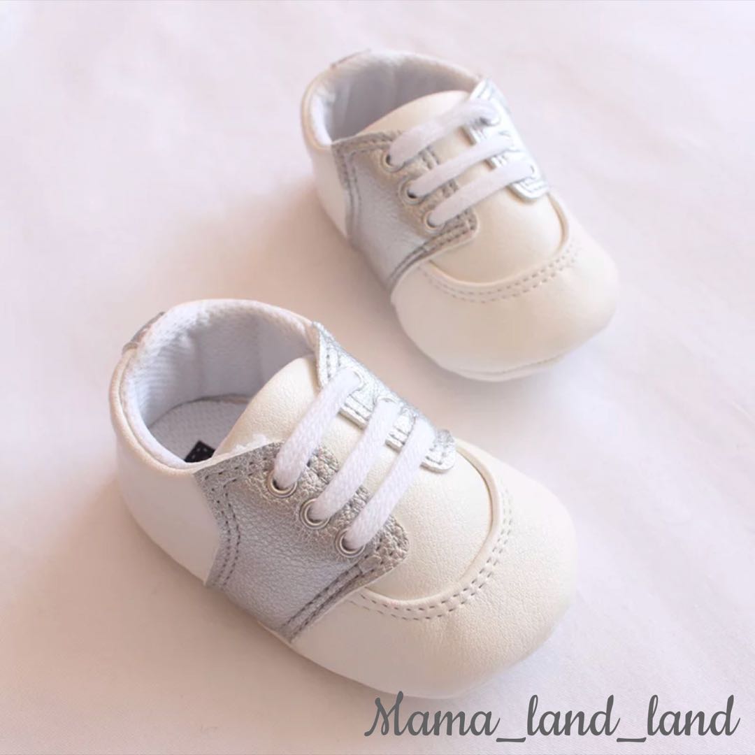 newborn silver shoes