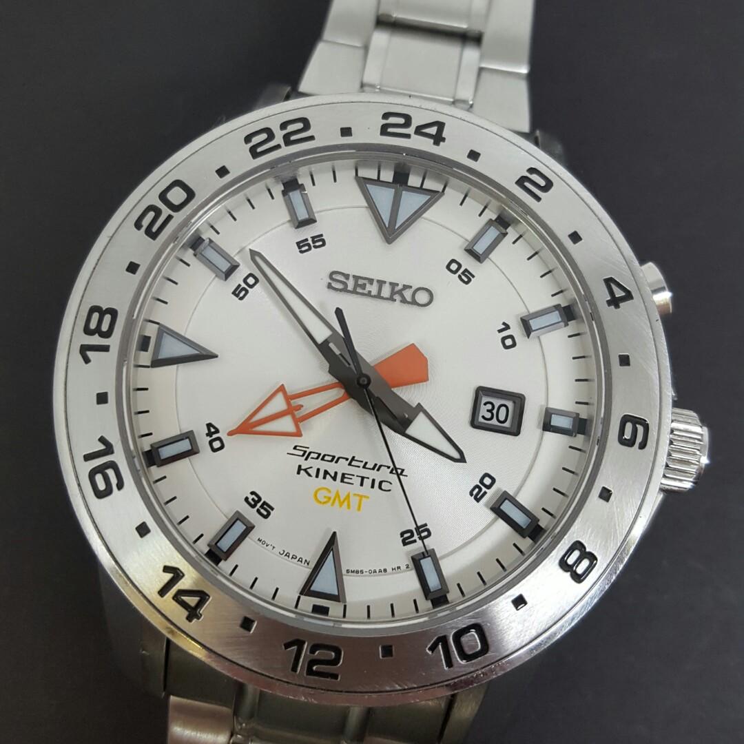 Big Seiko GMT Sportura Kinetic 5M85-0AA0, Luxury, Watches on Carousell