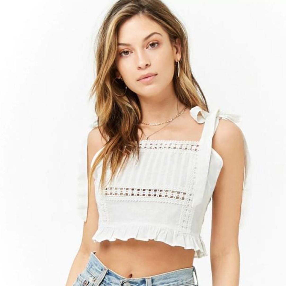 forever 21 eyelet top