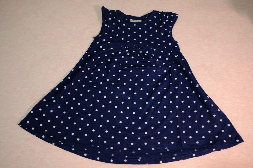 Next navy polka new arrivals dot dress