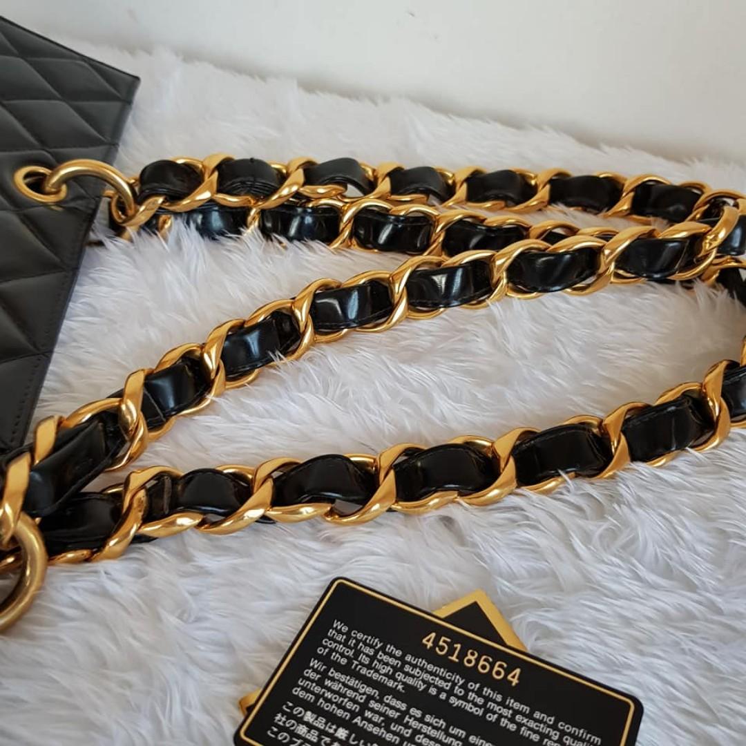 CHANEL GST LARGE PATENT 24K GOLD DEEP GP TOTE Women s Fashion Bags Wallets Cross body Bags on Carousell