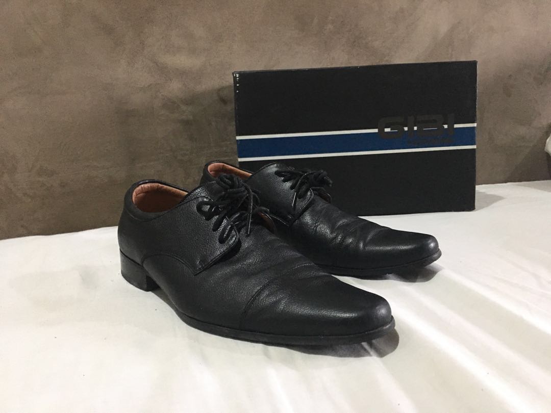 GIBI Black leather shoes, Men's Fashion, Footwear, Dress Shoes on Carousell