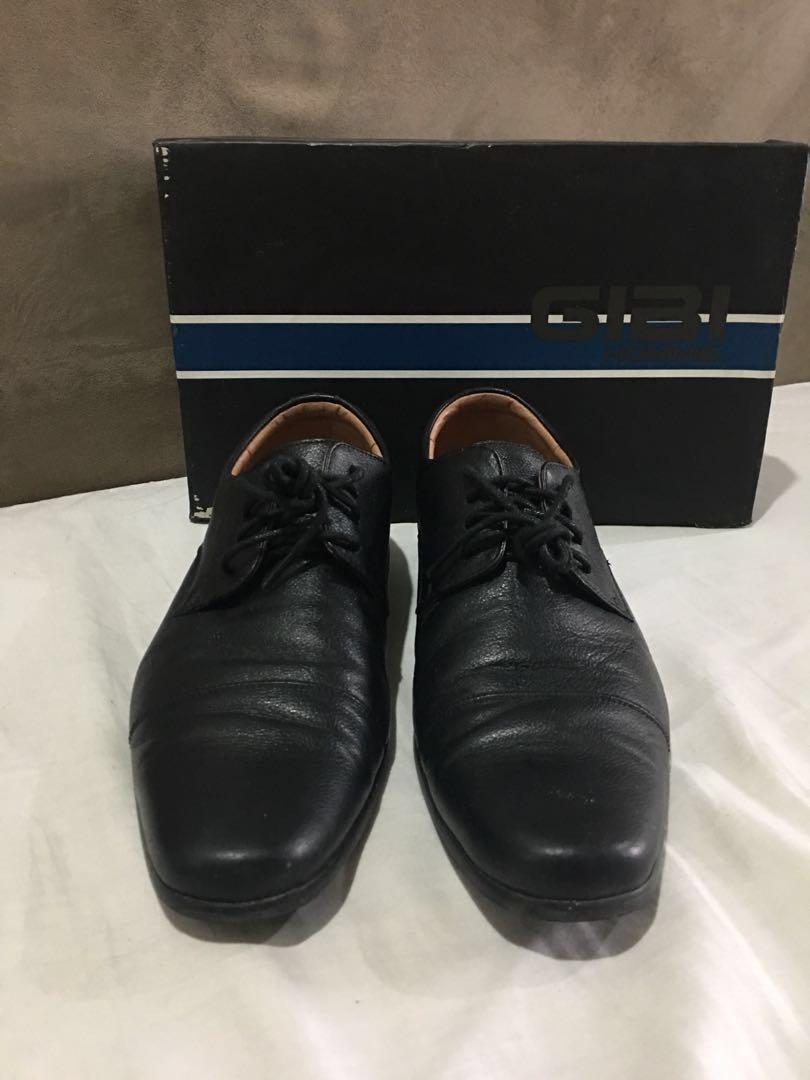 GIBI Black leather shoes, Men's Fashion, Footwear, Dress Shoes on Carousell