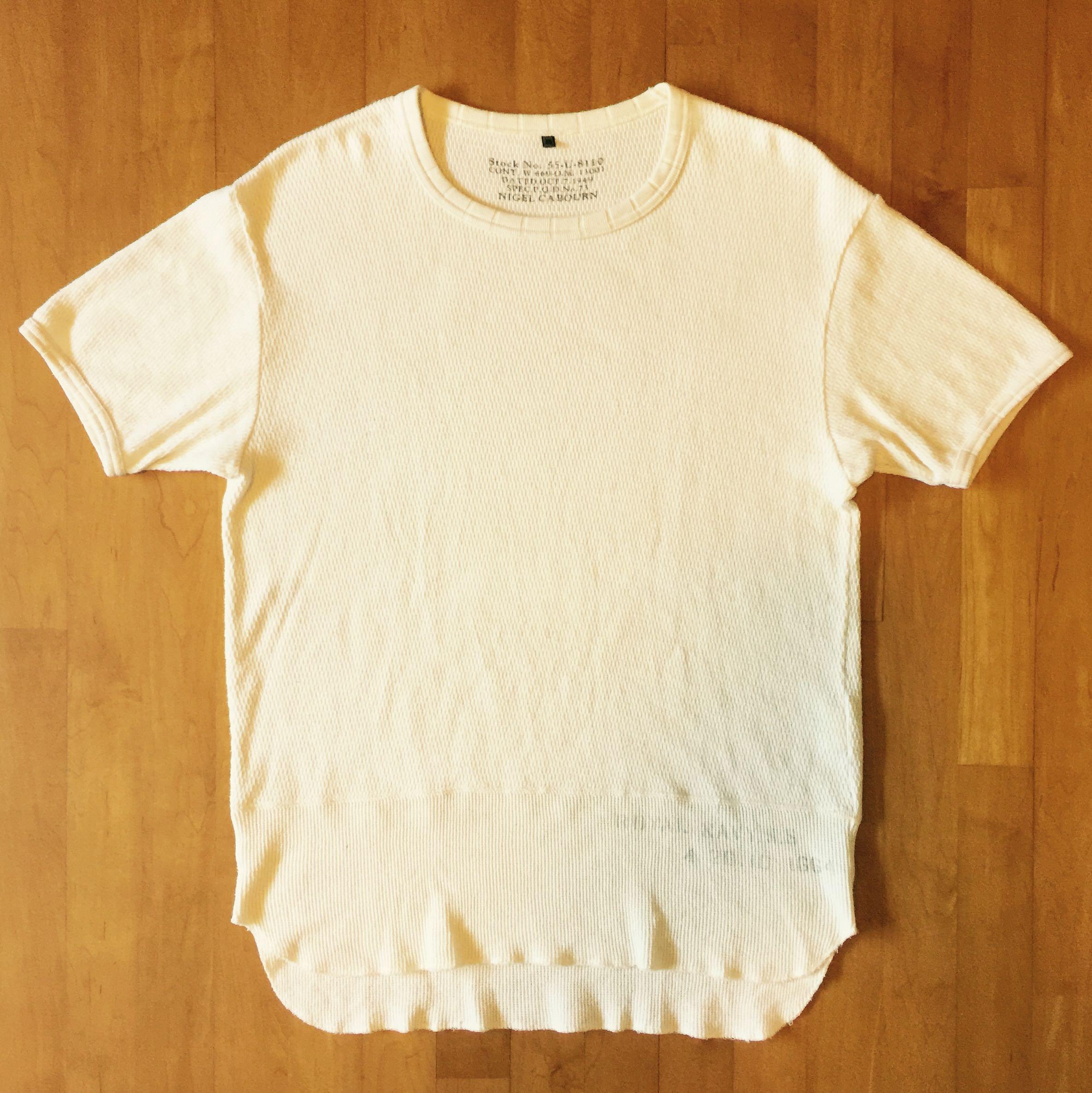 Nigel Cabourn Royal Navy T Shirt White Size 48 Made In Japan