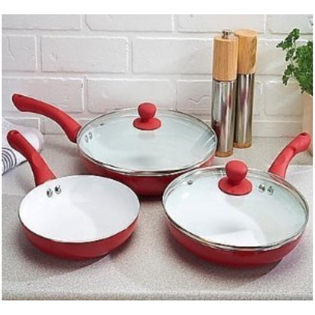Panci Set 5 Piece Keramik Pan Panci Dessini Keramik Bagus Perabotan Rumah Di Carousell