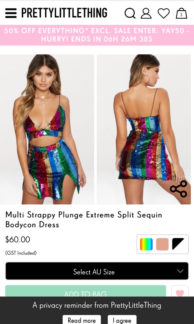 PLT Plunge Sequin Bodycon Dress 10 Women s Fashion Clothes on