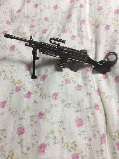 PUBG LMG m249 keychain