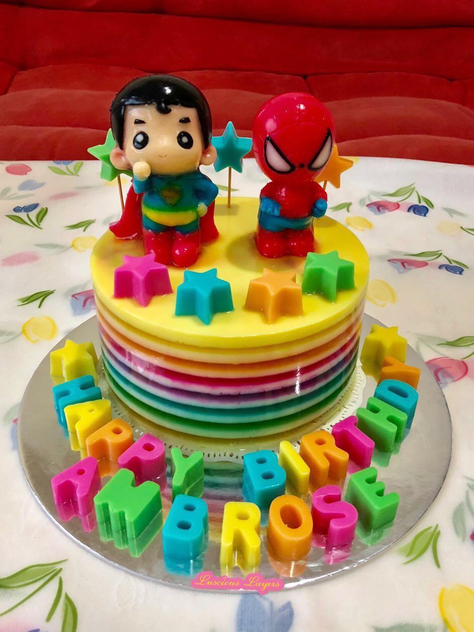 Super hero jelly cake, Food & Drinks, Homemade Bakes on Carousell