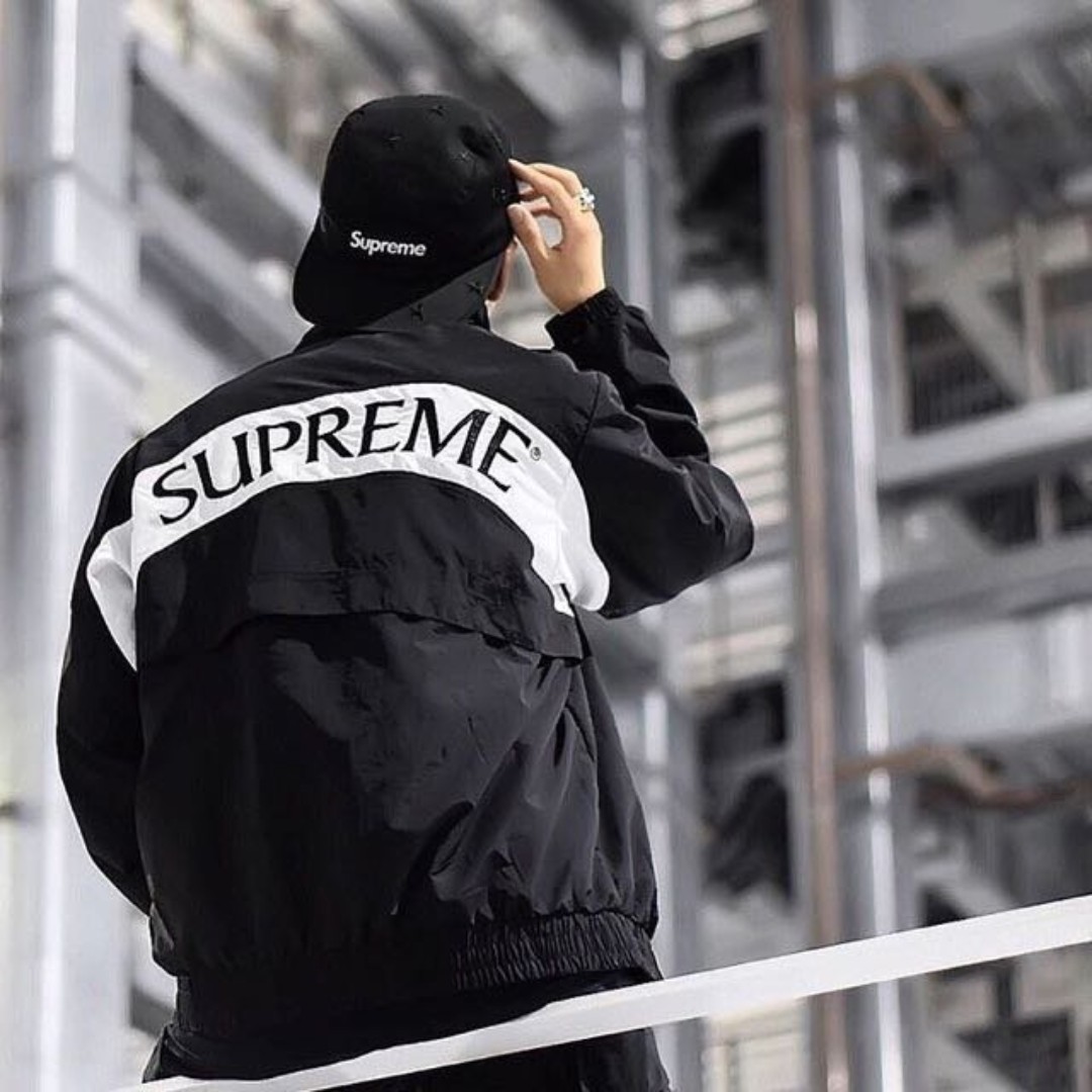 Supreme Arc Track Jacket アーチロゴ black Supreme Arc Track Jacket 黃金黑S XL, 他的時尚, 外套、夾克