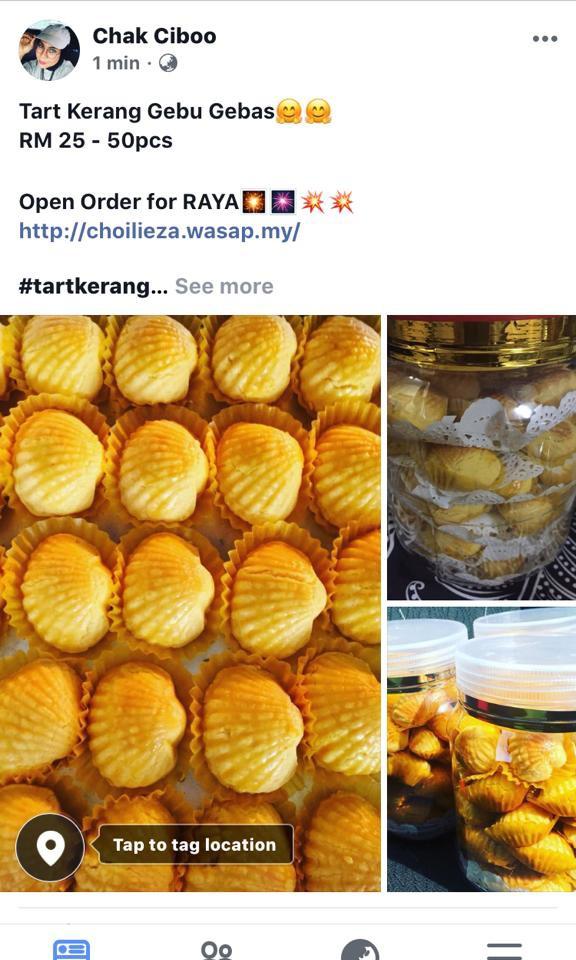 Tart Nenas Kerang 30pcs Food Drinks Baked Goods On Carousell