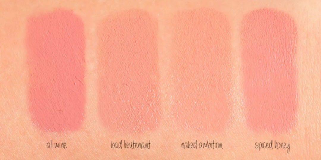 Swatches of the Tom Ford Lipsticks in Age of Consent, Spiced Honey