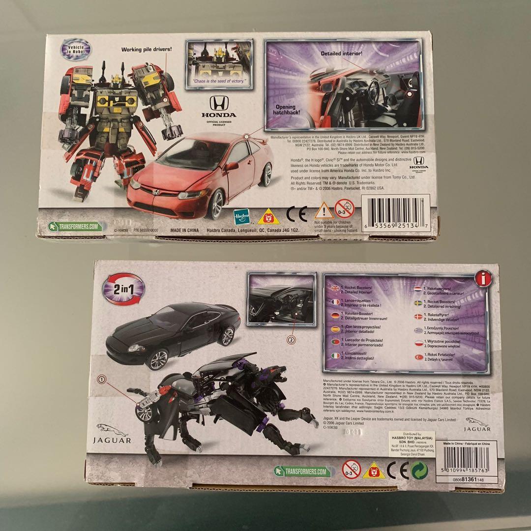Transformers Alternators Robots In Disguise Jaguar K Ravage And Honda Civic Si Rumble Toys Games Bricks Figurines On Carousell