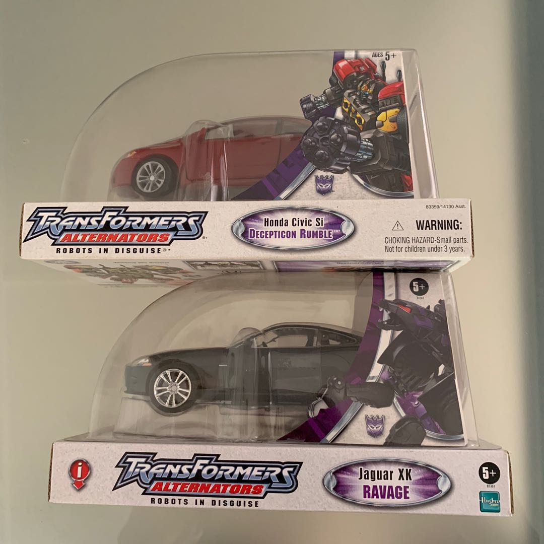 Transformers Alternators Robots In Disguise Jaguar K Ravage And Honda Civic Si Rumble Toys Games Bricks Figurines On Carousell