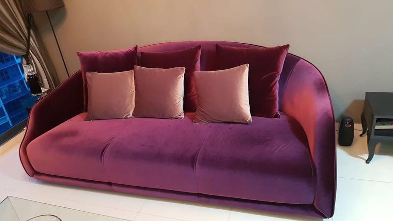 Velvet Sofa Purple And Ikea Side Tables Furniture Sofas On Velvet Sofa Purple And Ikea Side