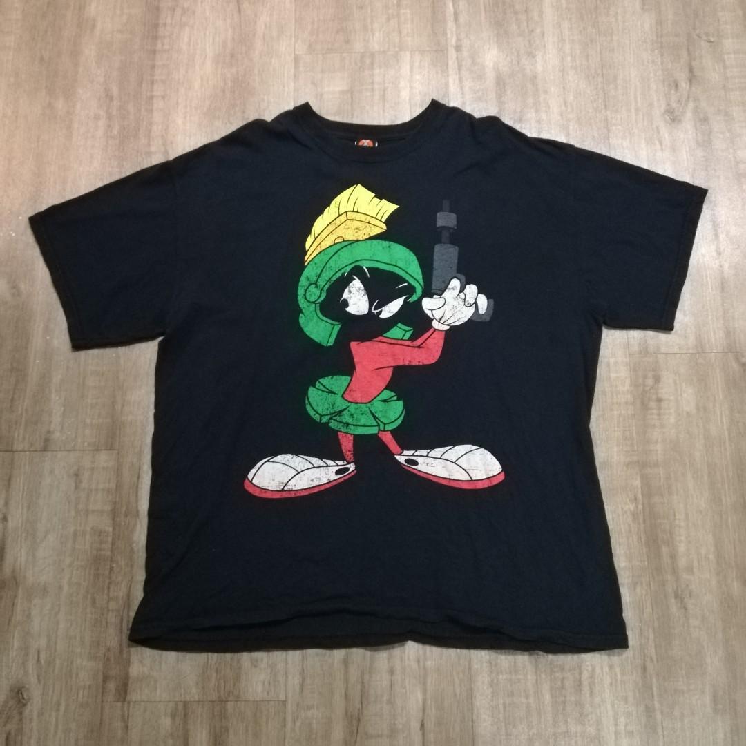 Vintage Marvin Martian Looney Tunes Big Logo Shirt, Men's Fashion, Tops ...
