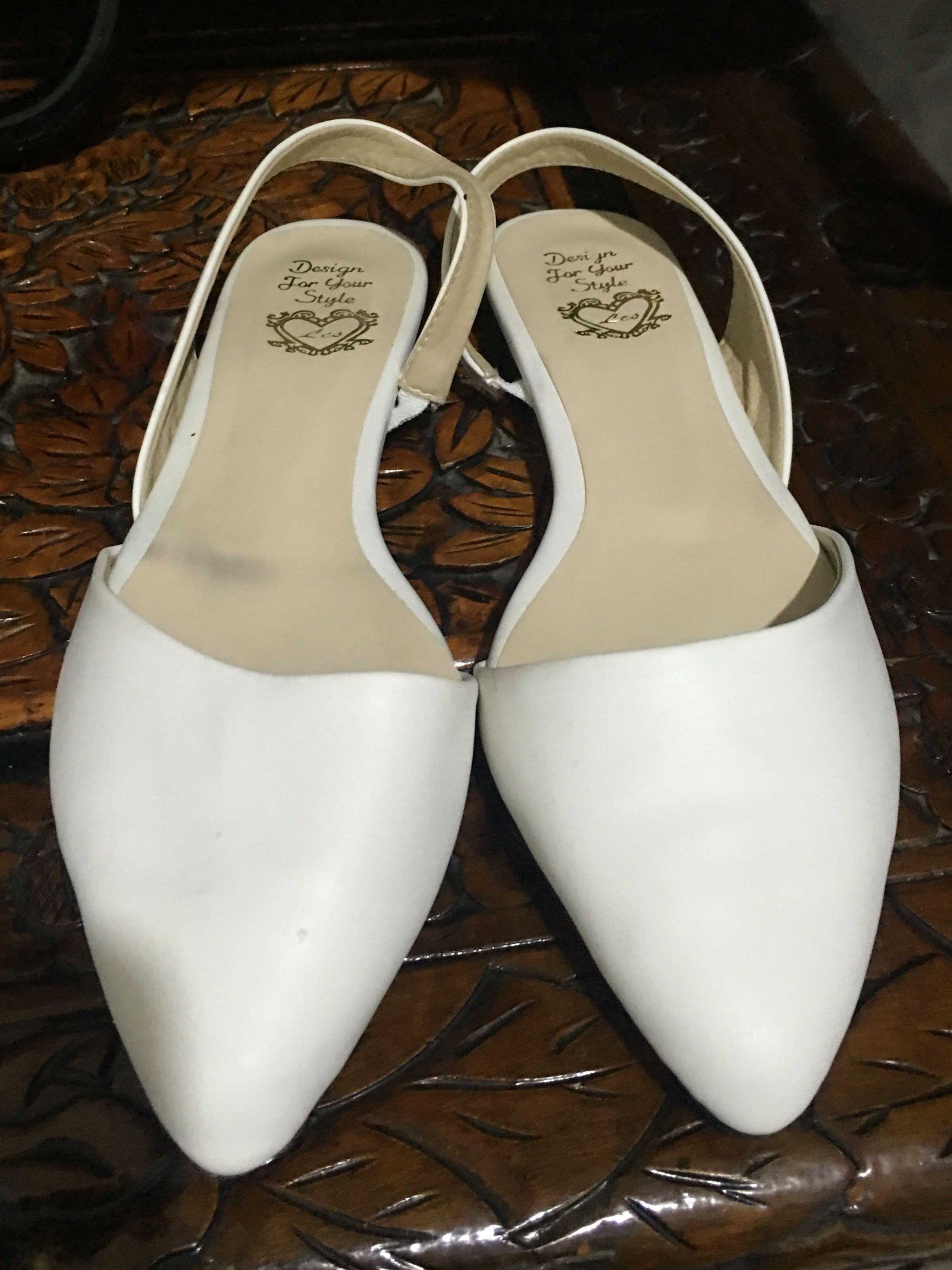 white pointed toe