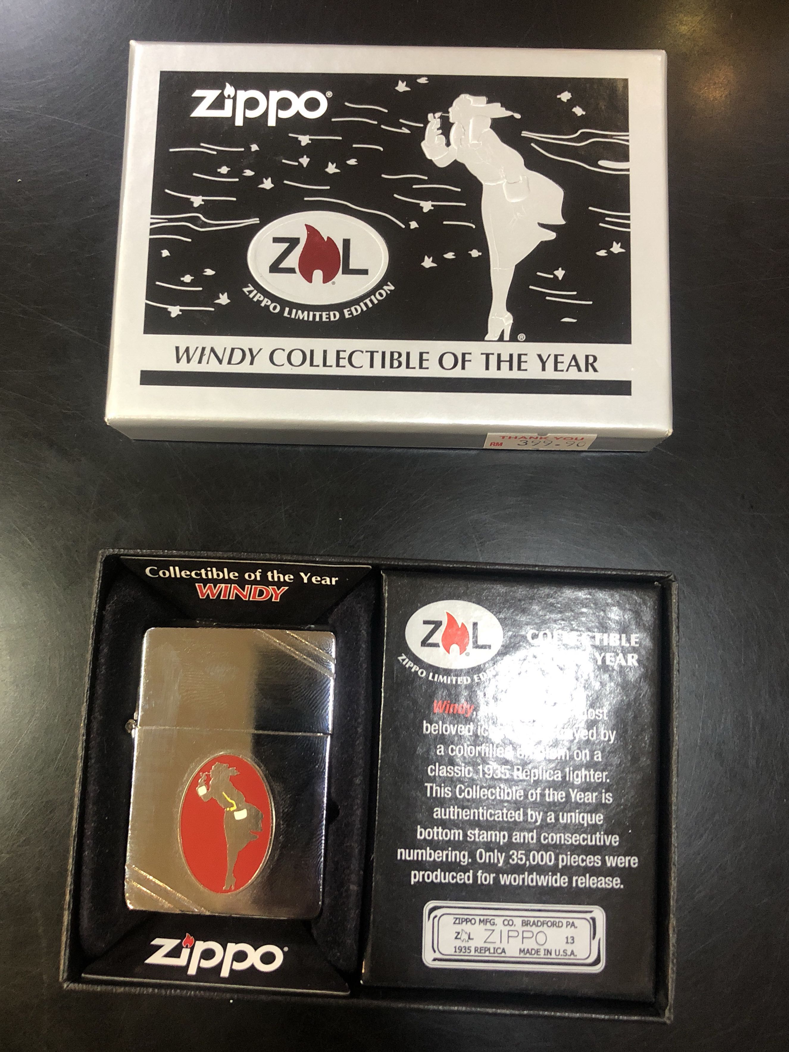 Zippo Lighter “Windy Collectible Of The Year”, Men's Fashion, Watches