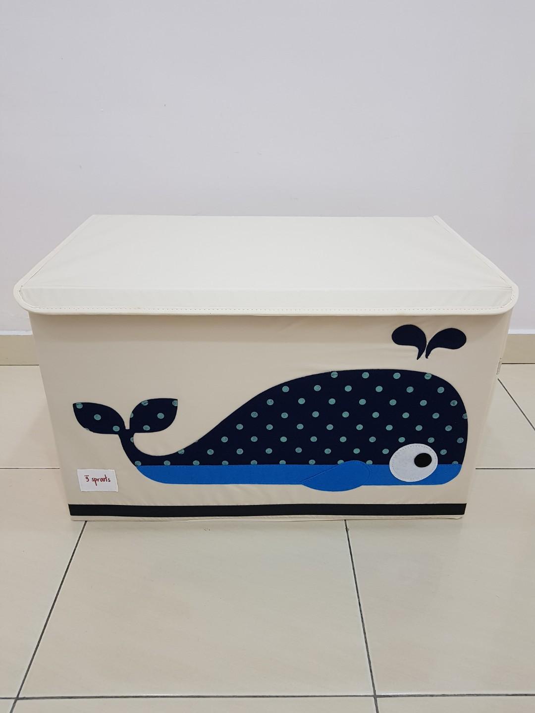 3 sprouts whale toy chest