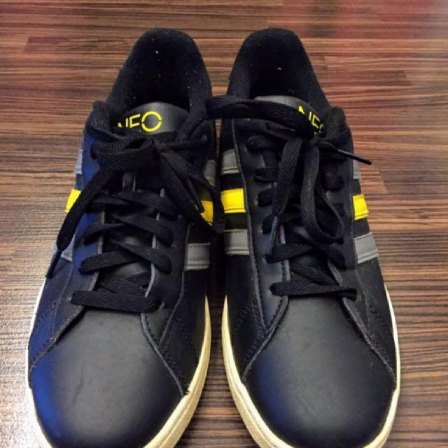 Adidas NEO. Black with yellow/grey 