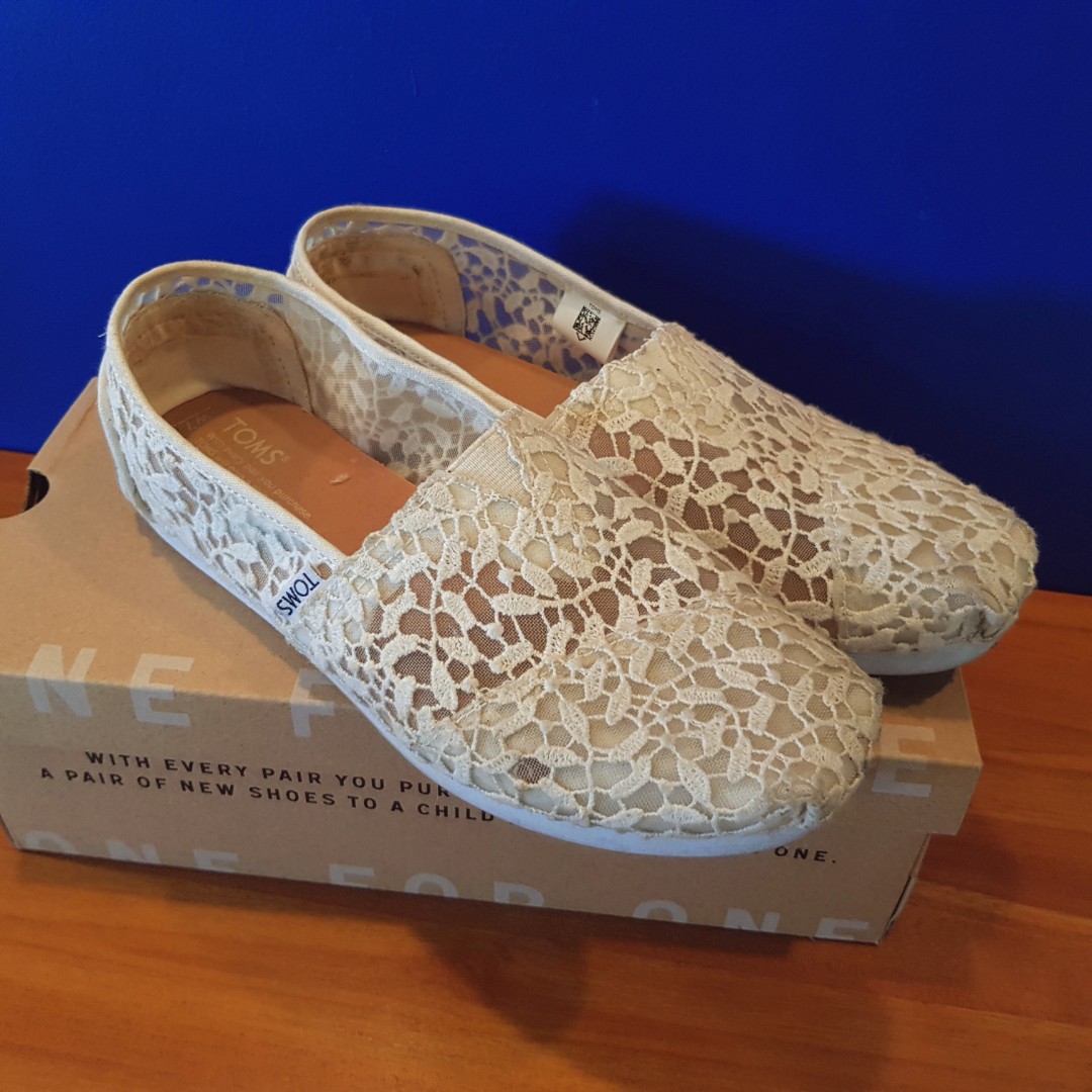 White lace toms hotsell