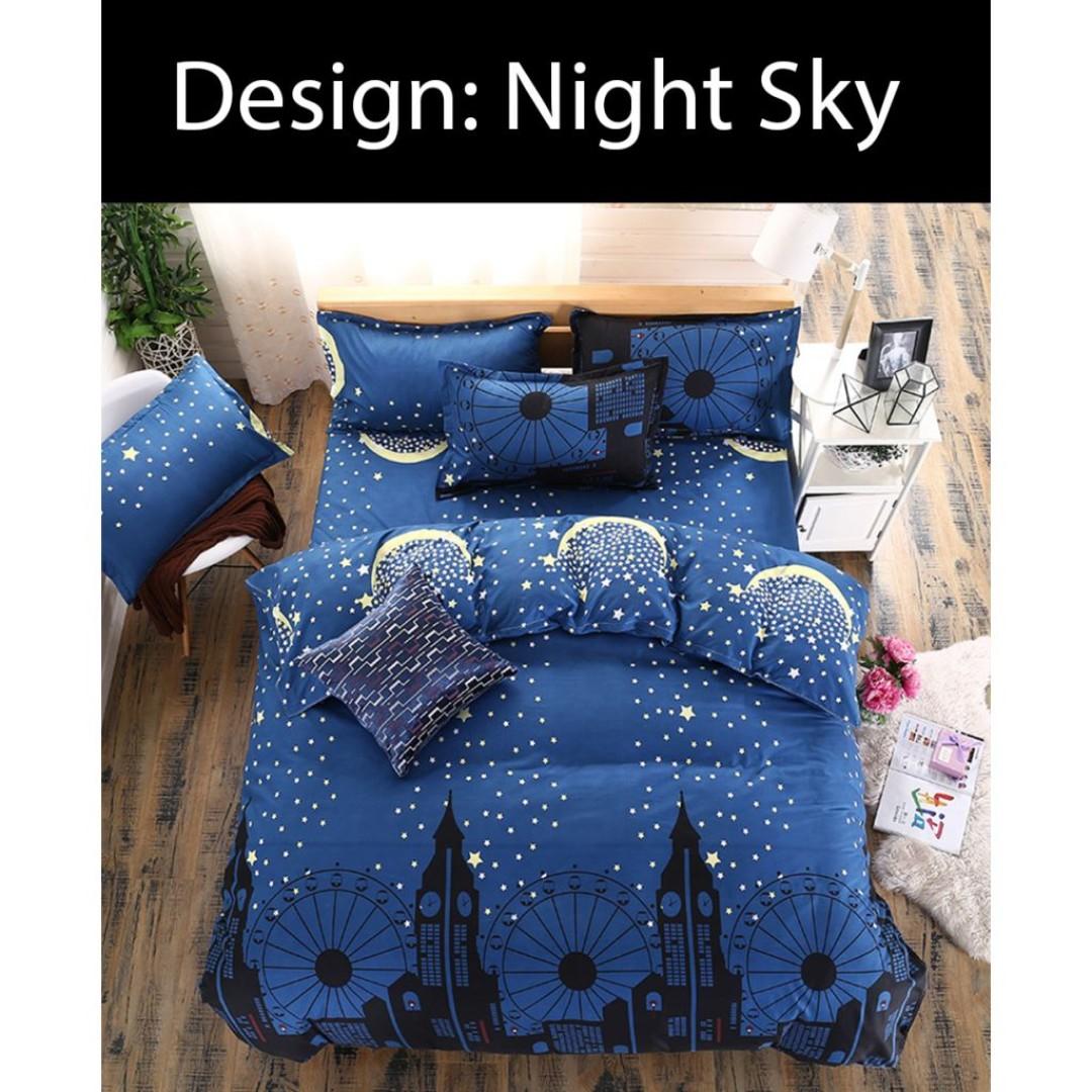 Bed Sheets Star Print Furniture Beds Mattresses On Carousell
