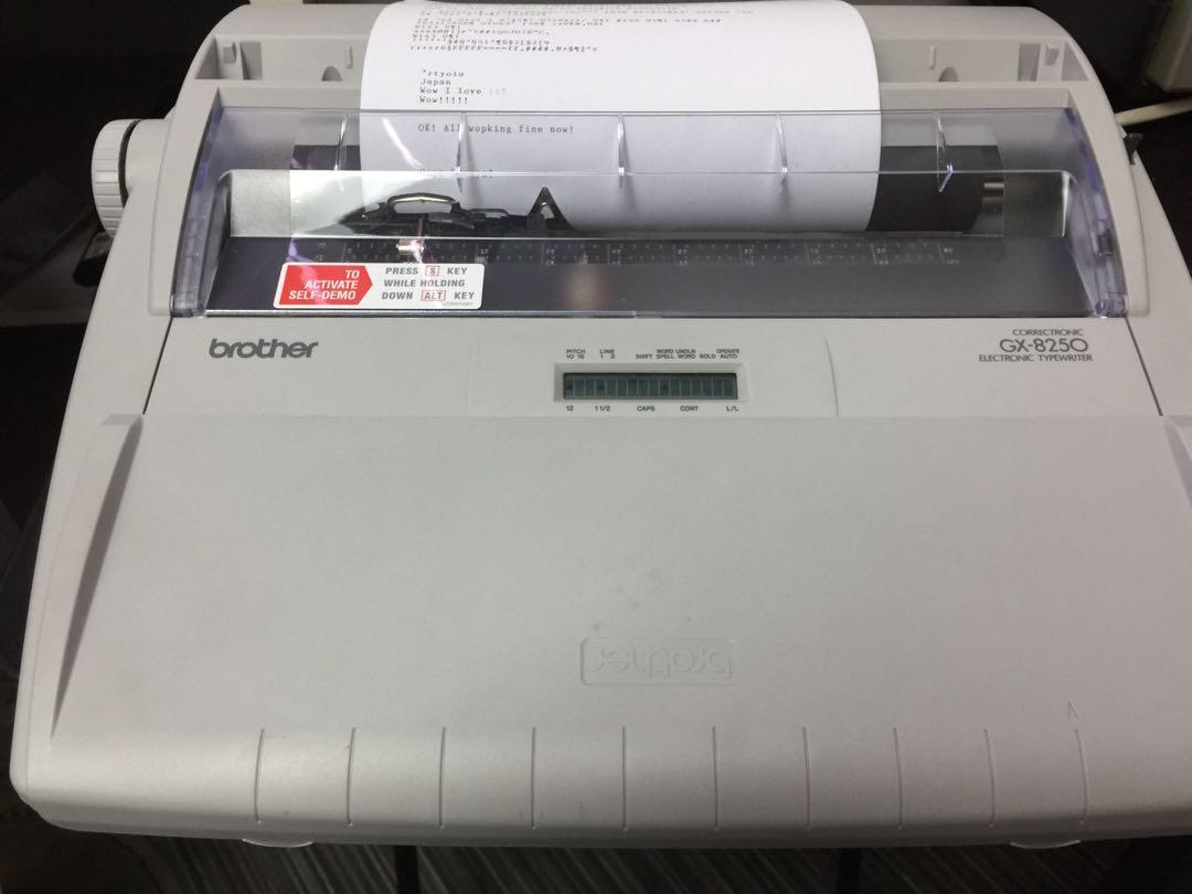 Brother Electronic Typewriter GX8250, Computers & Tech, Printers