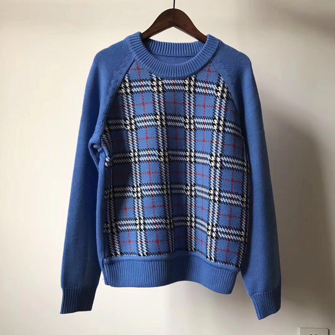 blue burberry sweater