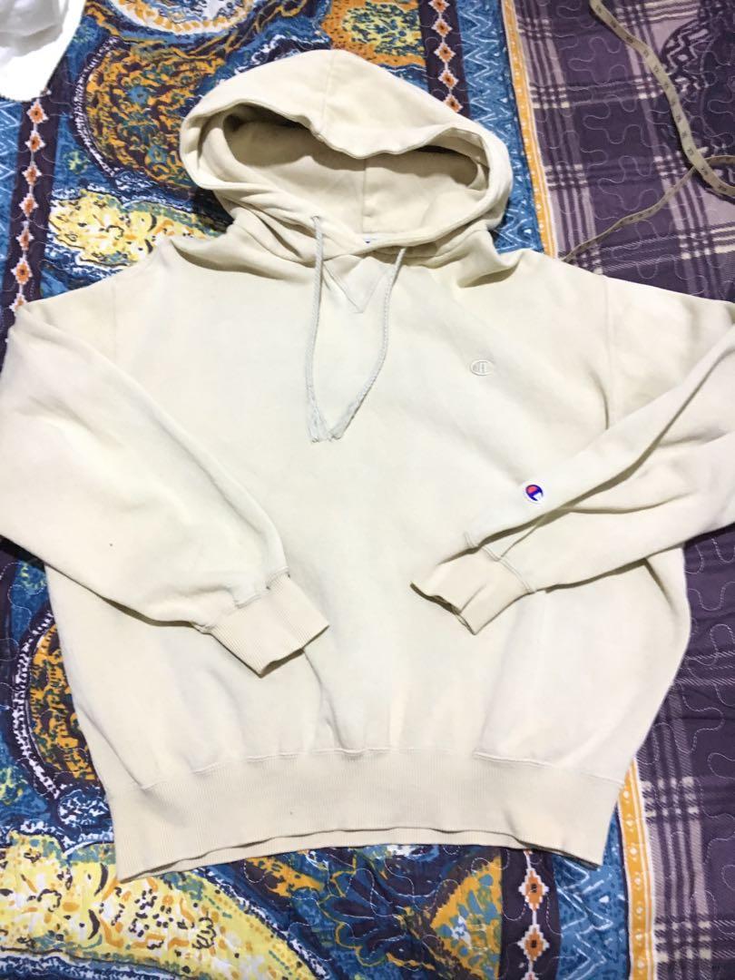 Cream color champion sweatshirt hotsell