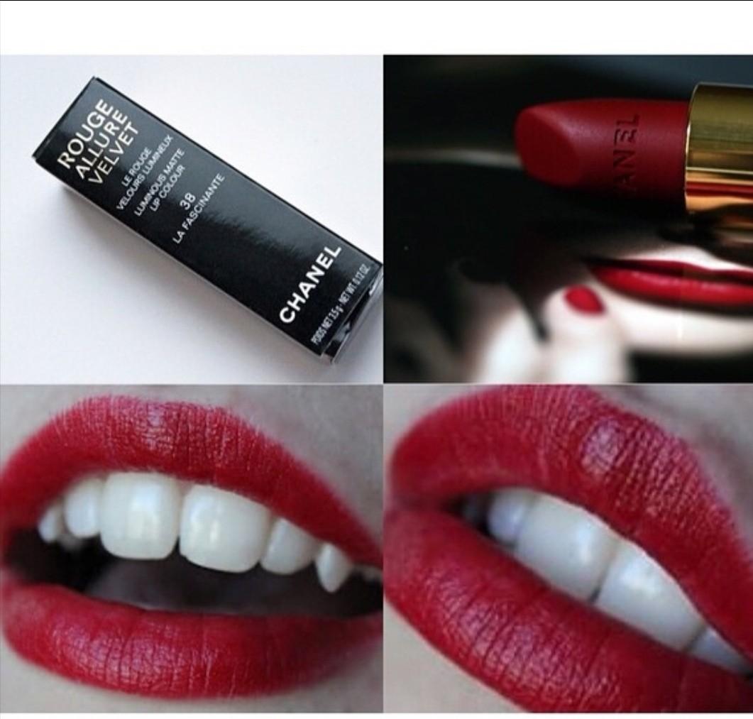 Chanel Rouge Allure Velvet Lipstick #38 La Fascinate, Beauty & Personal  Care, Face, Makeup on Carousell