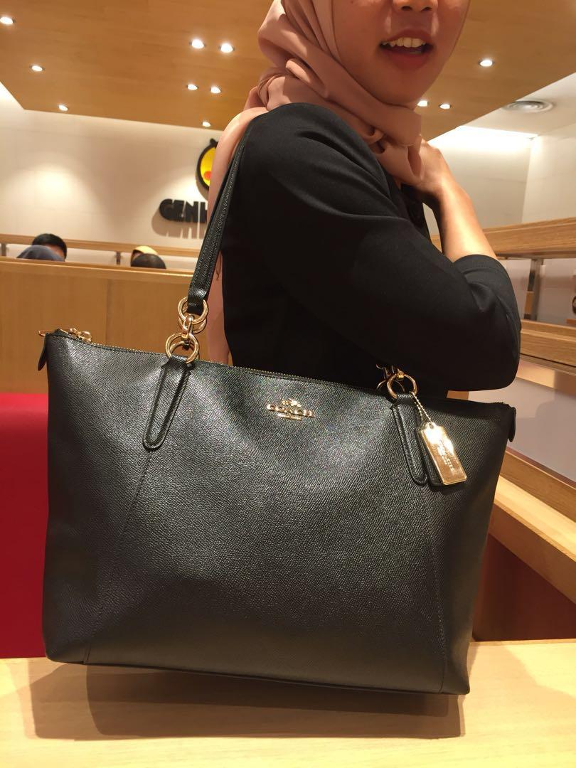 Coach ava tote black deals