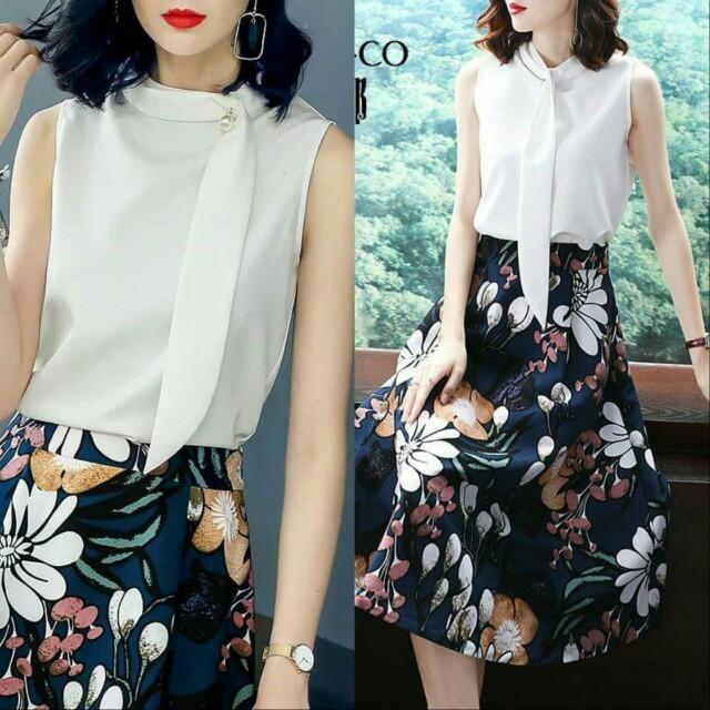 formal blouse and skirt