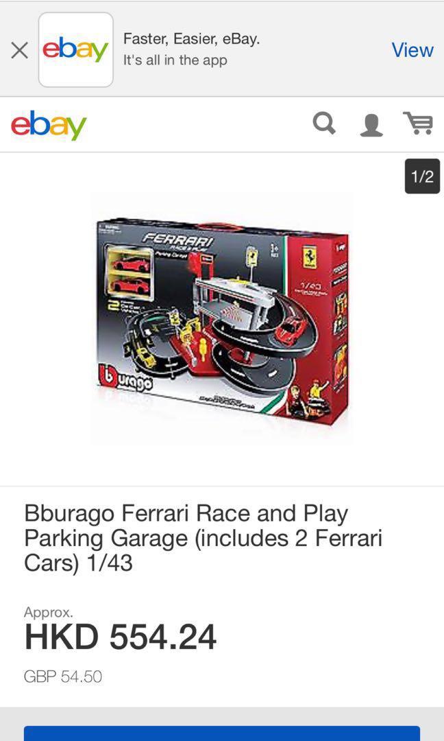 bburago ferrari race and play parking garage