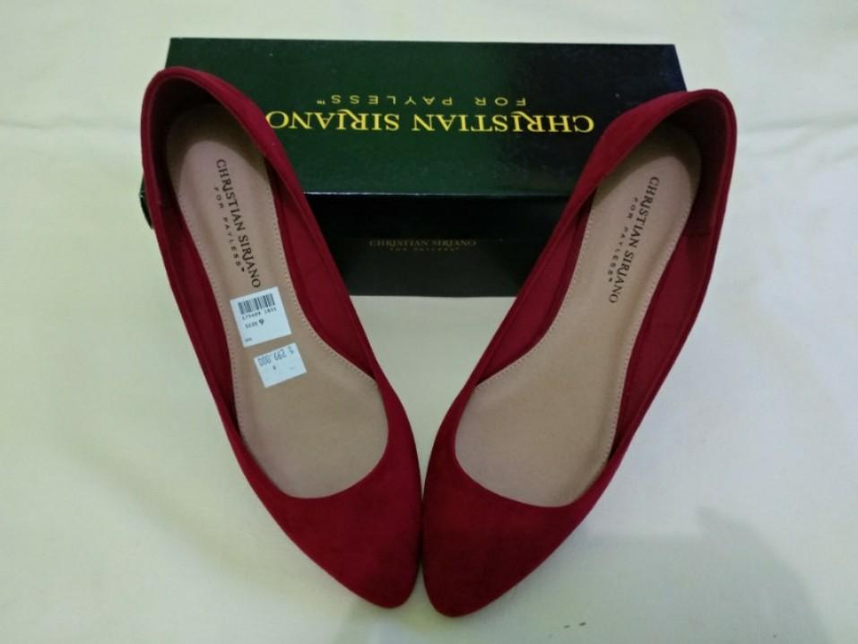 Flat Shoes Sepatu Flat Payless Big Size Wanita Ukuran 9 Warna Merah Fesyen Wanita Sepatu Di Carousell