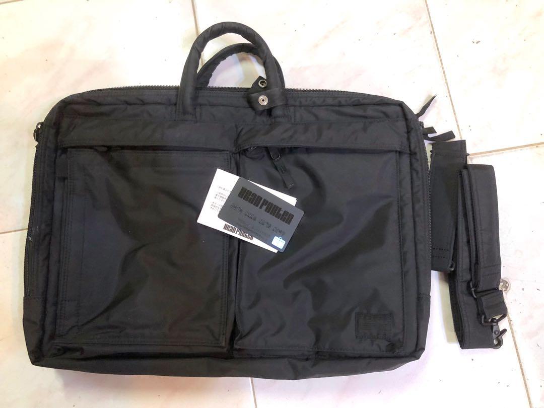 Head Porter Black Beauty Laptop 2Way Brief Case 70% new, 男裝, 袋