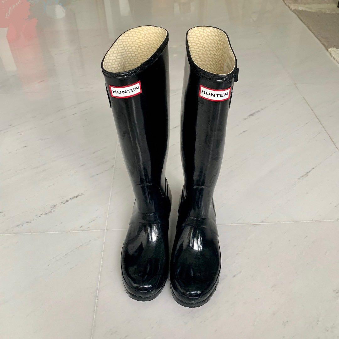 Hunter original black gloss wellington boots