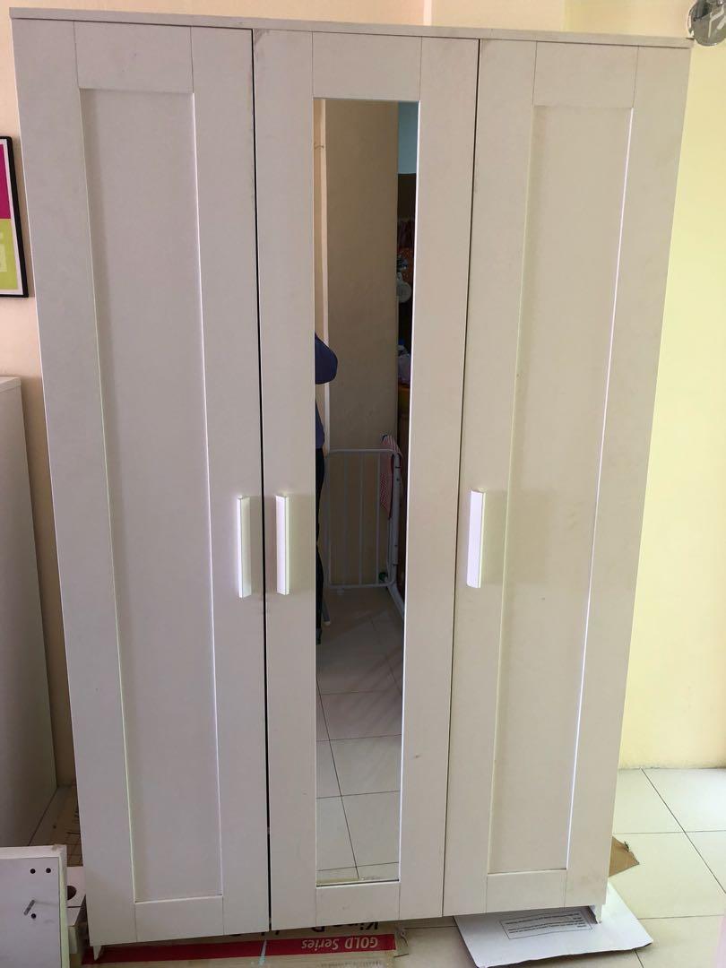Ikea Brimnes 3 Doors Wardrobe Home Furniture Furniture On