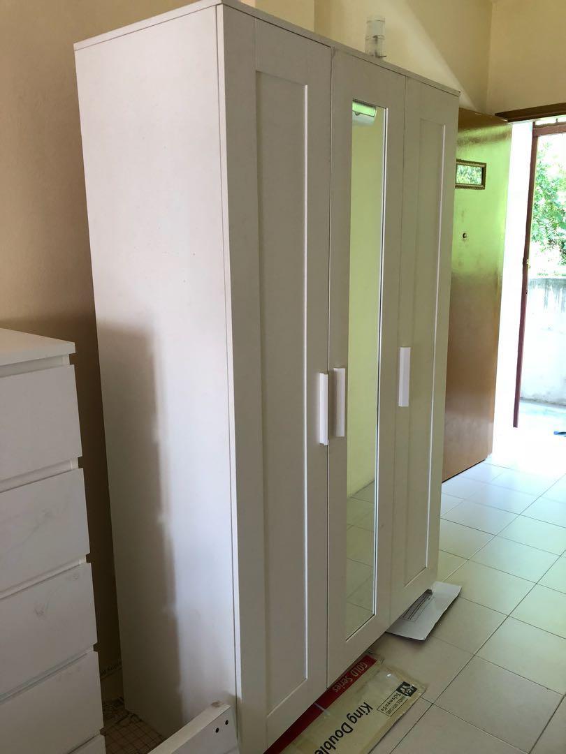 IKEA Brimnes 3 doors wardrobe, Furniture & Home Living, Furniture