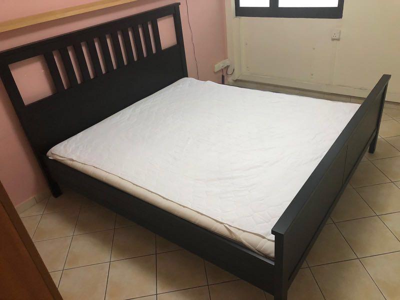 Ikea Hemnes King Size Bed with mattress, Furniture & Home Living