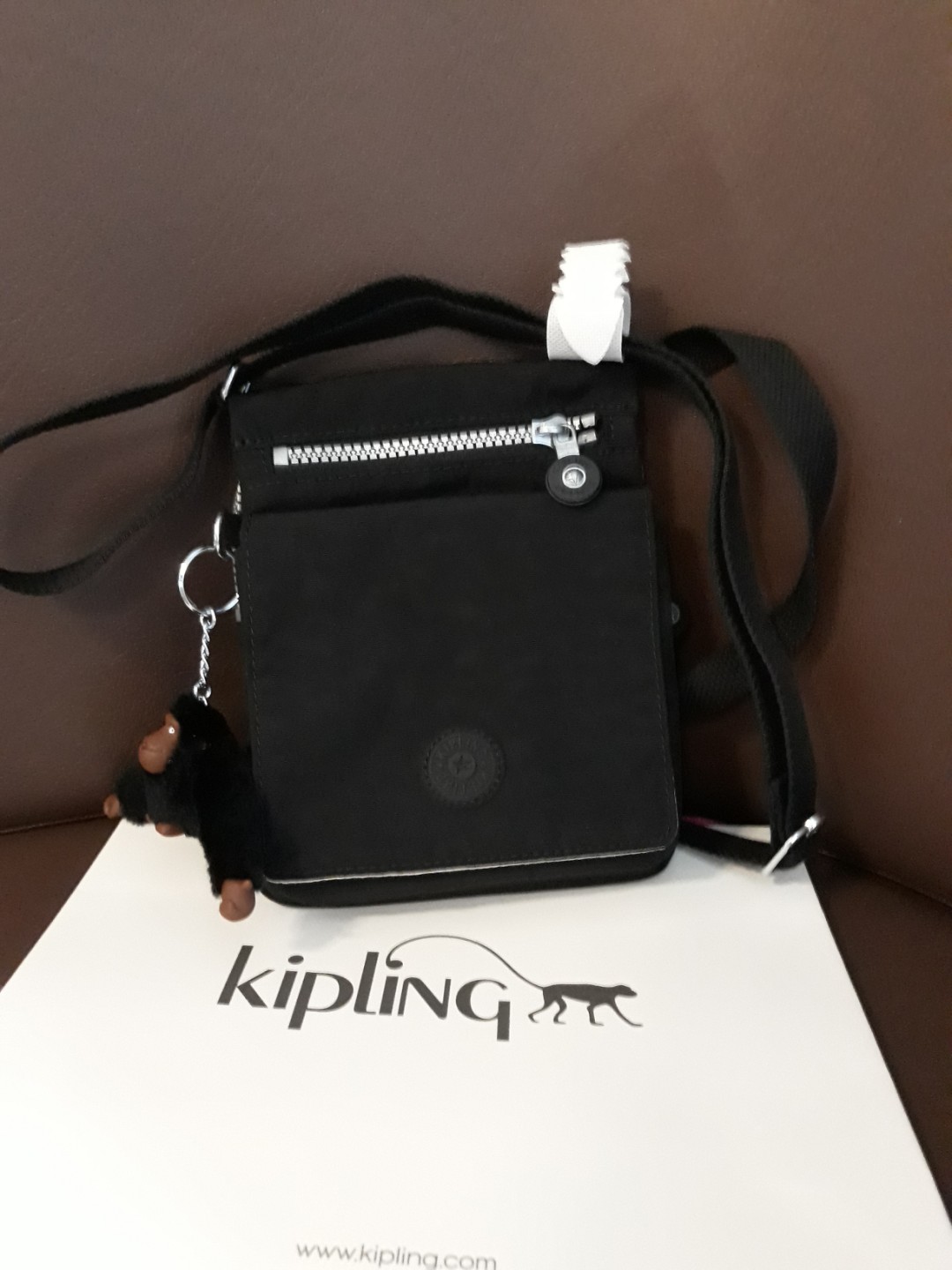kipling black sling bag