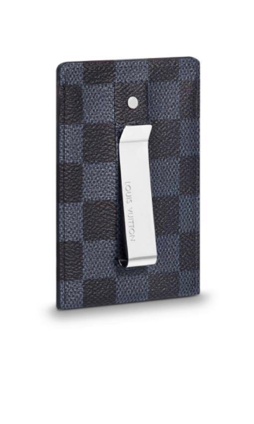 Shop Louis Vuitton DAMIER Pince card holder with bill clip (N60246