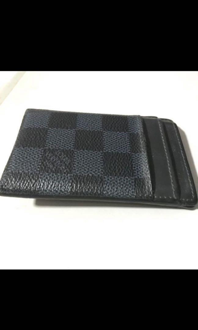 Louis Vuitton Pince Card Holder With Bill Clip Damier Cobalt in