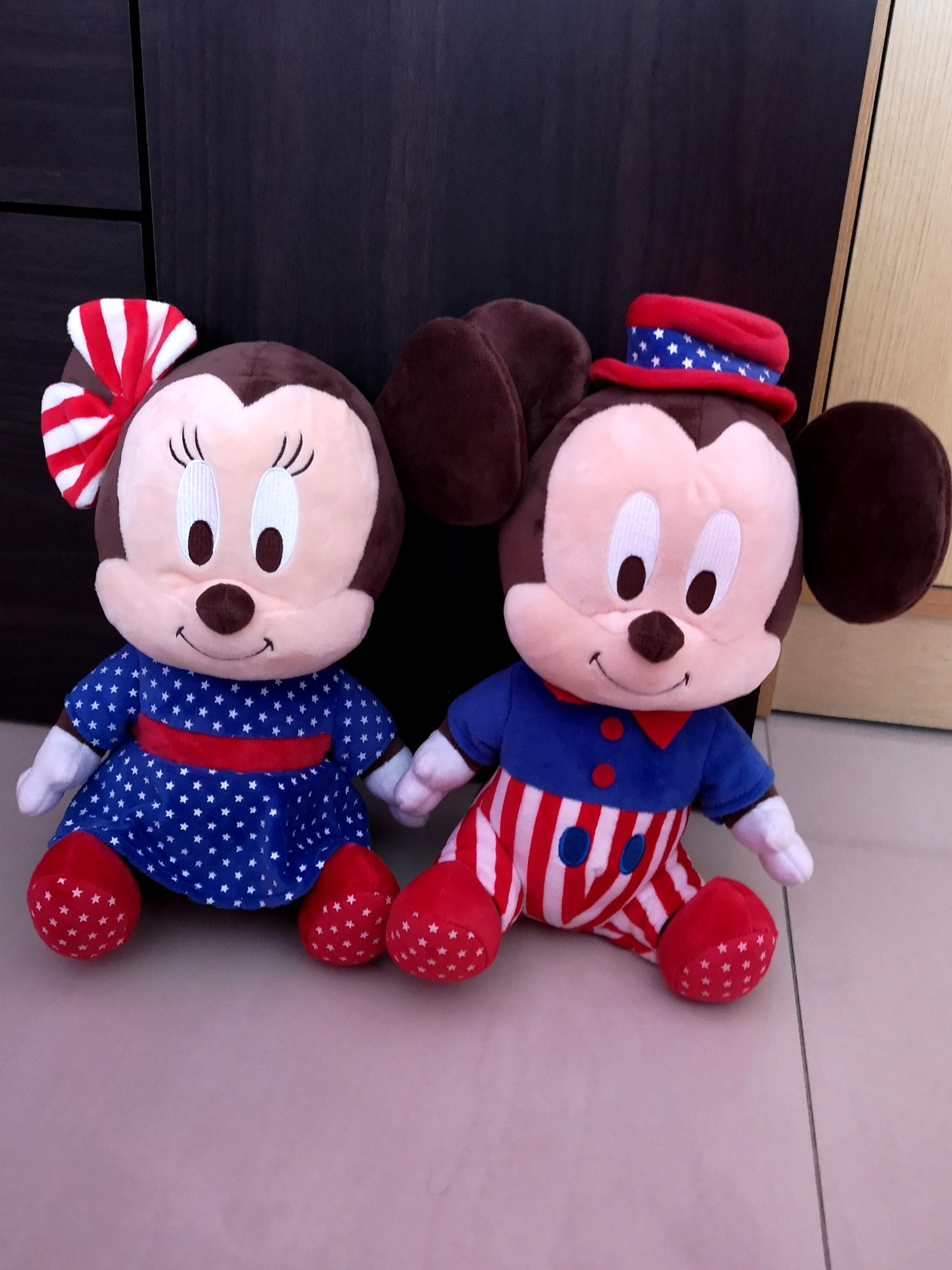mickey and minnie mouse soft toys
