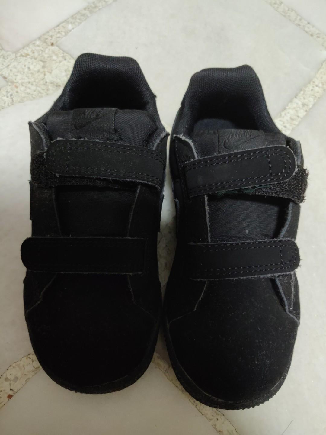 Nike Kids Black Velcro Shoes, Babies 