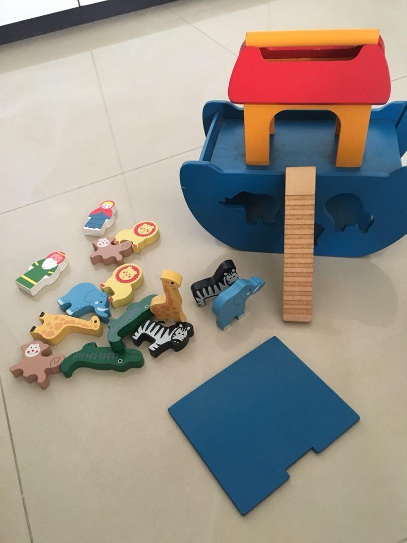 noah's ark wooden toy set australia