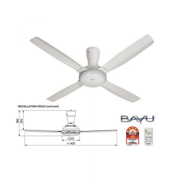 Panasonic Led 5 Blade 1500mm 60 Inch F M15gw Vbsqh Platinum Silver Short Pipe Ceiling Fan Lazada